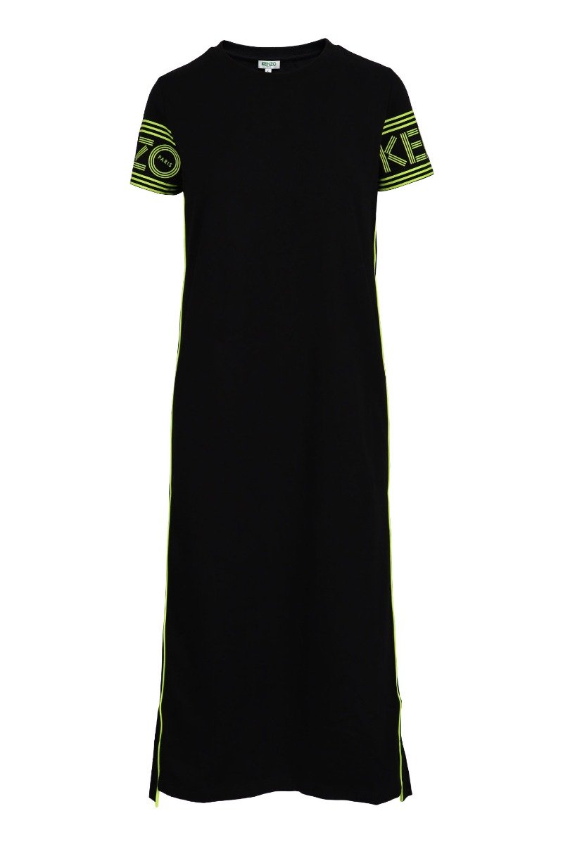 kenzo t shirt dress womens Kenzo Black Logo T-Shirt Dress