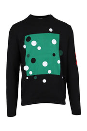 Kenzo Square Logo Sweater Men Fashion Long-Sleeve Cotton-Blend Casual Designer