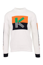 K Coloublock Sweater Kenzo Long Sleeve Comfy Casual Sweater