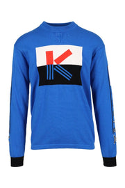 K Colourblock Sweater Kenzo Comfy Long Sleeve Casual Sweater