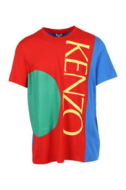 Kenzo Square Logo T-Shirt Men Fashion Short-Sleeve Cotton Casual Colorful Tee