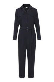 Belted Jumpsuit Fashion Women Wear Designer Chic Stylish Black Basic Elegant