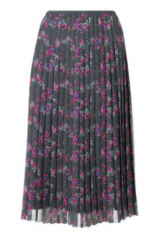 Passion Flower Pleated Skirt Women Fashion Kenzo Paris Polyester Mid-Length Pattern