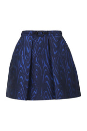 Moire Tiger Jacquard Skirt Women Fashion Kenzo Paris Polyester-Blend Pleated Short Dark
