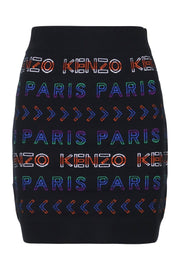 Kenzo Paris Knit Mini Skirt Women Fashion Wool-Blend Trendy Casual