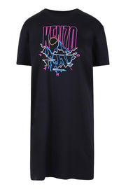 Kenzo Mountain T-Shirt Dress Women Fashion Cotton Short-Sleeve Casual Onepiece