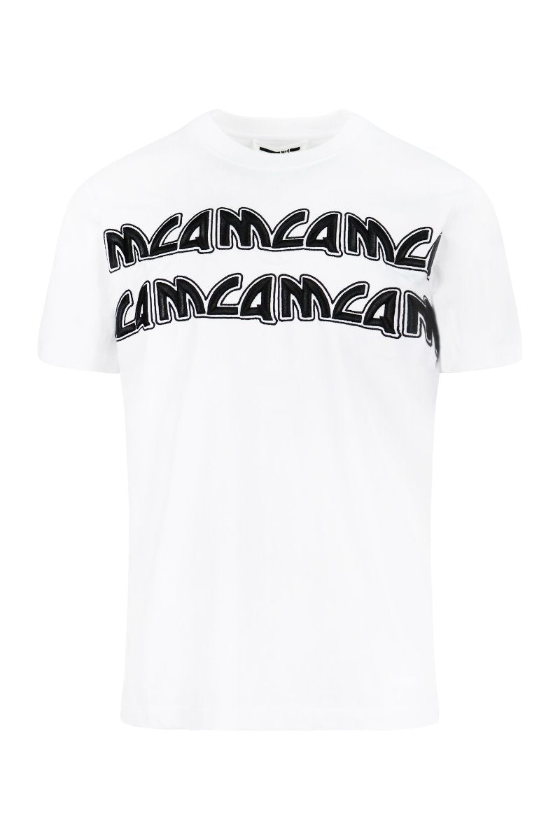 Metal Mcq Logo T-Shirt Men Fashion Cotton Short-Sleeve Casual Tee