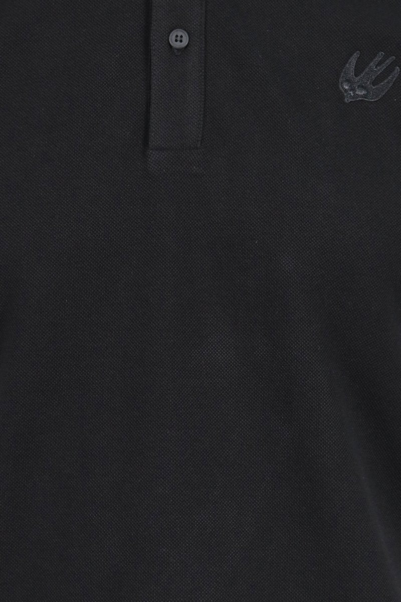 Swallow Badge Polo Men Fashion MCQ Cotton Short Sleeve Top