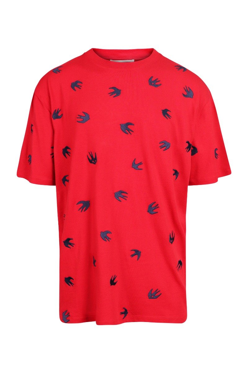 Swallow T-Shirt Men Fashion MCQ Cotton Blend Short Sleeve Casual