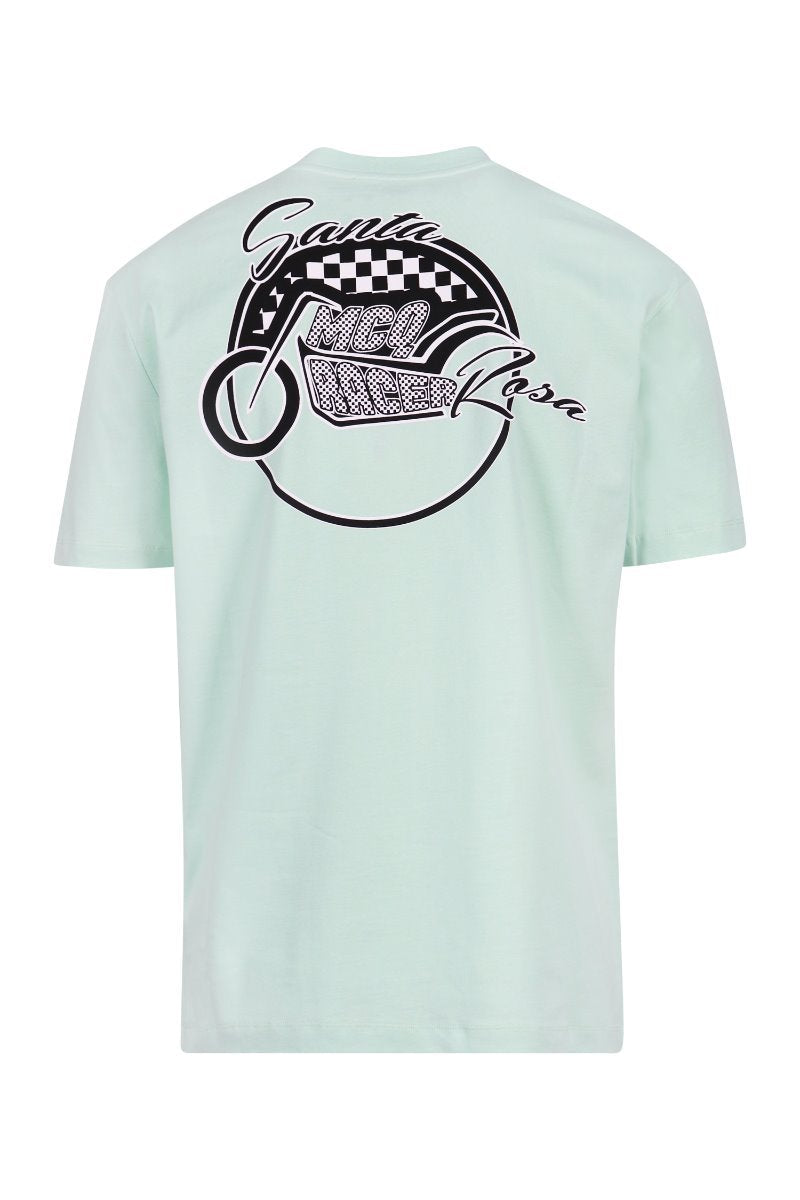 Mcq Racer T-Shirt Men Fashion Cotton Short-Sleeve Casual Tee Wear\