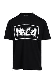 Metal Mcq Logo T-Shirt Men Fashion Cotton Short-Sleeve Casual Tee
