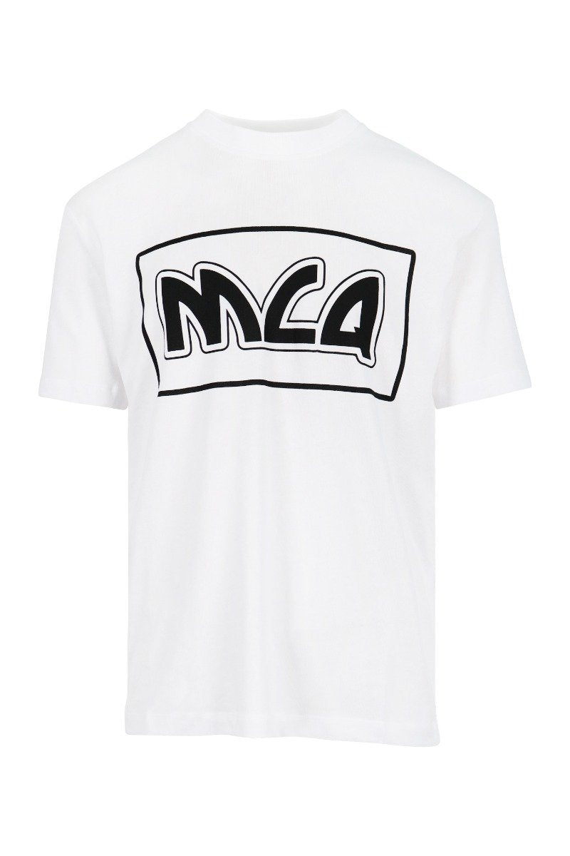 Metal Mcq Logo T-Shirt Men Fashion Cotton Short-Sleeve Casual Tee
