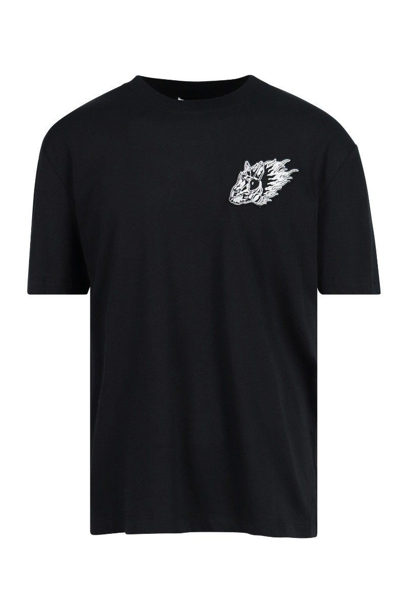 Flaming Bunny T-Shirt Cotton Crew Neck Top Casual Basic Unisex Men Women