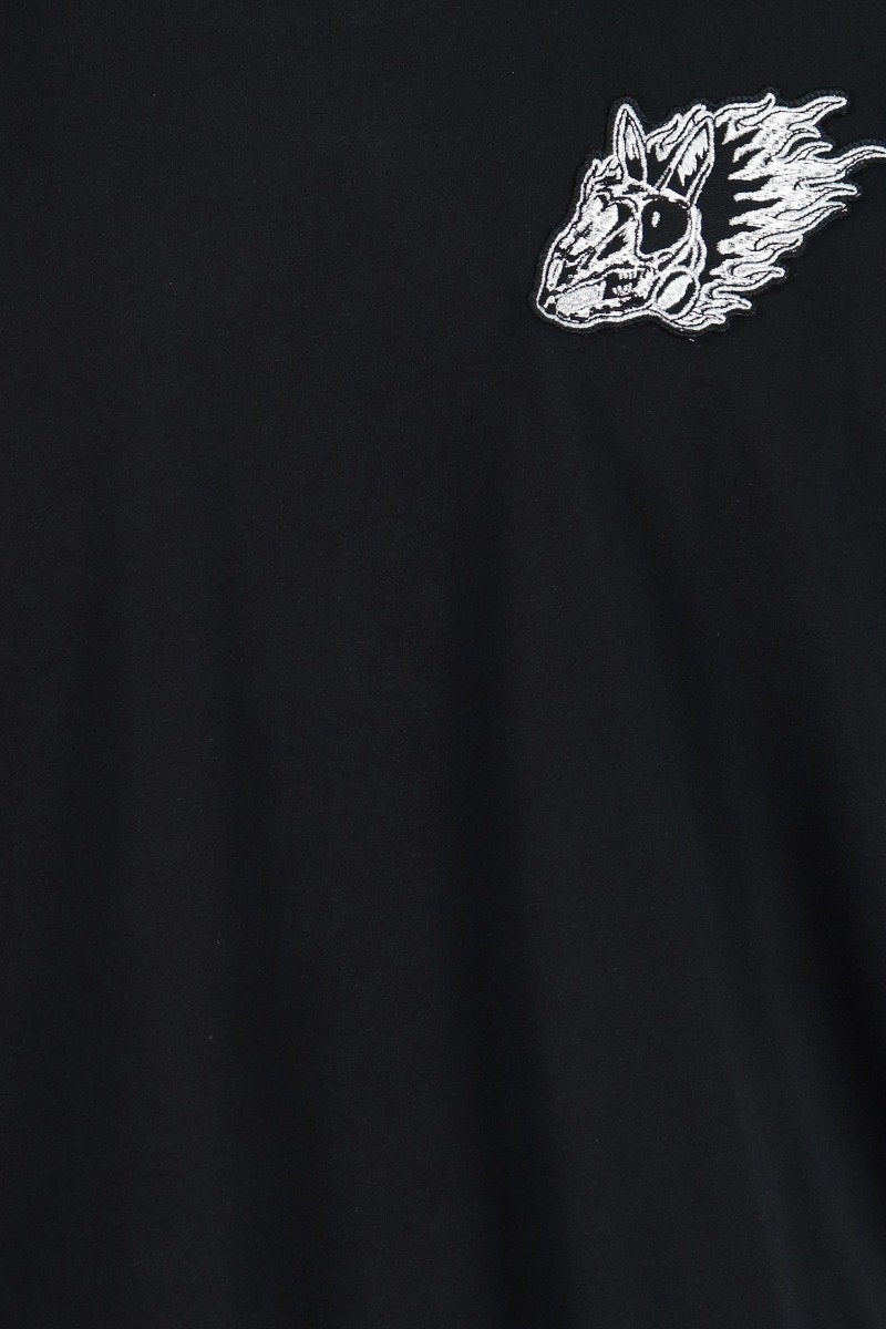 Flaming Bunny T-Shirt Cotton Crew Neck Top Casual Basic Unisex Men Women