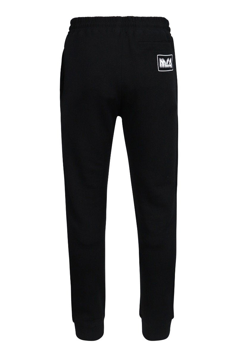 Metal Mcq Logo Sweatpant Men Fashion Cotton Long Casual Sport Elastic