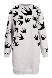 Swallow Sweatshirt Dress Women Fashion MCQ Cotton Long Sleeve Onepiece Casual