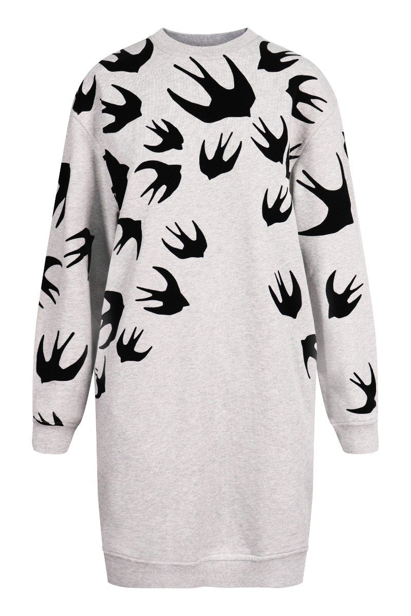 Swallow Sweatshirt Dress Women Fashion MCQ Cotton Long Sleeve Onepiece Casual