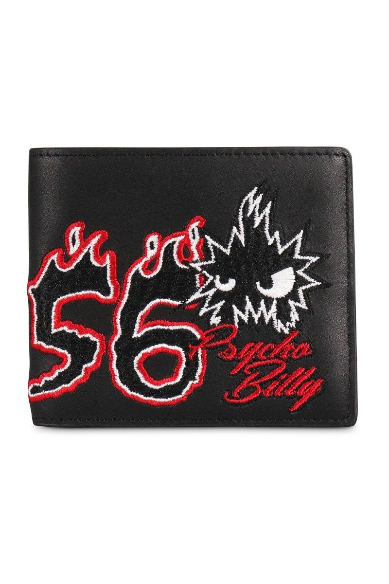 Psycho Billy Monster Wallet Men Fashion MCQ Calf-Leather Accessories Money Card Hipster