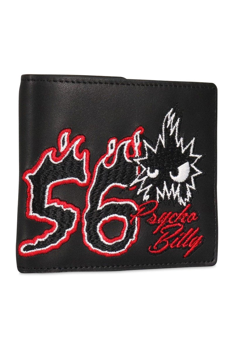 Psycho Billy Monster Wallet Men Fashion MCQ Calf-Leather Accessories Money Card Hipster