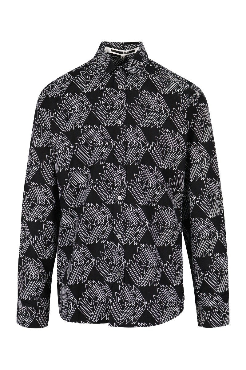 Mcq Cube Shirt Men Fashion Cotton Long-Sleeve Casual Chic Stylish