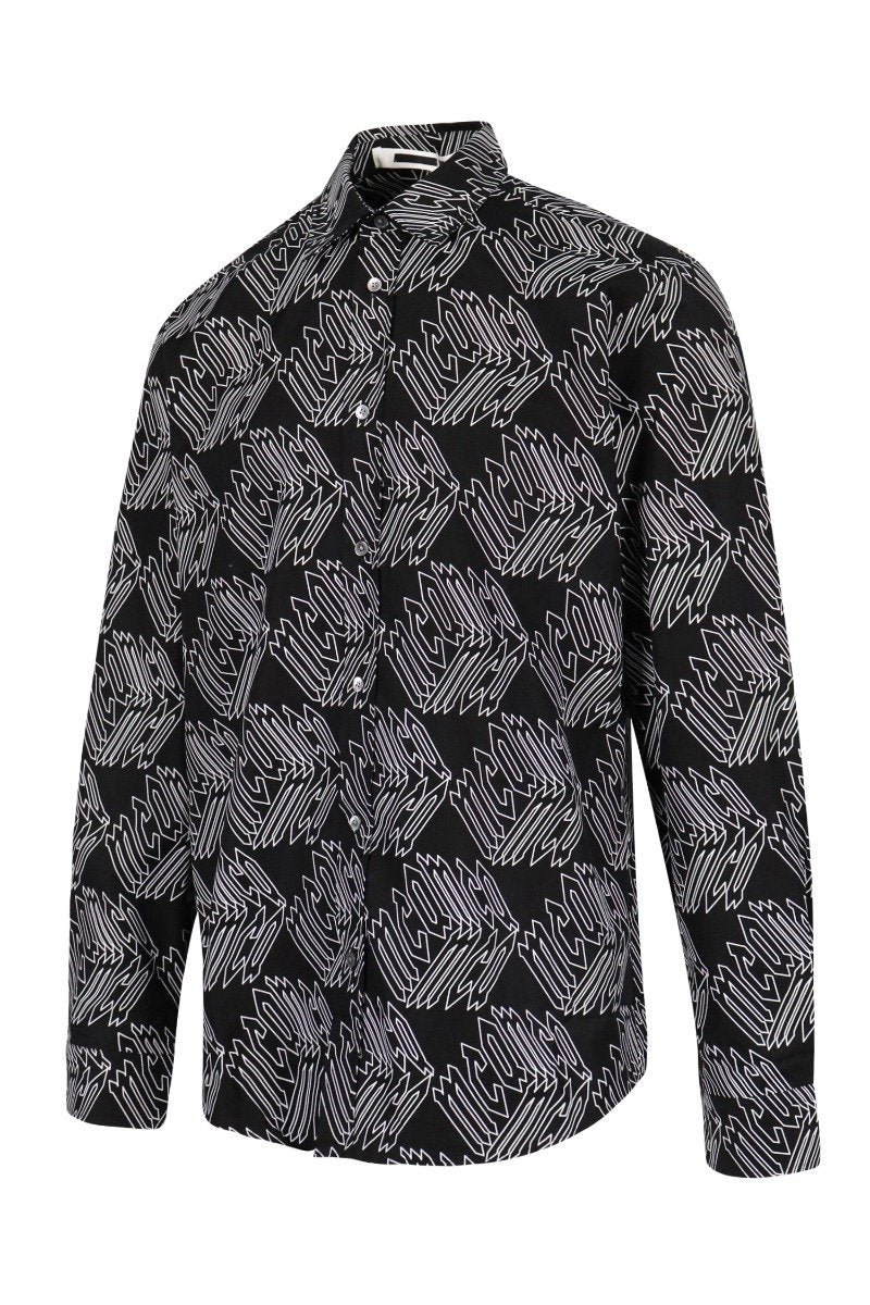 Mcq Cube Shirt Men Fashion Cotton Long-Sleeve Casual Chic Stylish