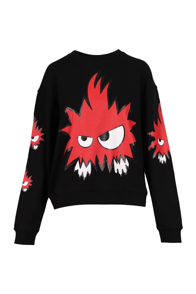 Monster Sweatshirt Women Fashion MCQ Cotton Long-Sleeve Top Casual