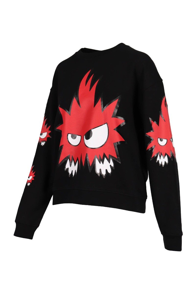 Monster Sweatshirt Women Fashion MCQ Cotton Long-Sleeve Top Casual