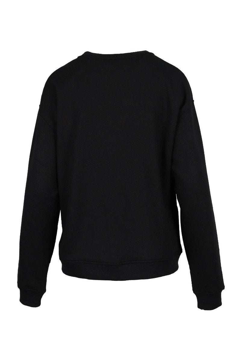 Mcq Patch Sweatshirt Women Fashion Synthetic-Fiber-Blend Long-Sleeve Casual Hipster Outwear