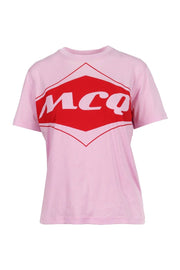 Mcq Diamond Logo T-Shirt Women Fashion Cotton Short-Sleeve Casual Tee Wear