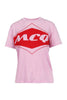 Mcq Diamond Logo T-Shirt Women Fashion Cotton Short-Sleeve Casual Tee Wear