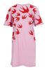 Swallow T-Shirt Dress Women Fashion MCQ Cotton Short Sleeve Casual Onepiece