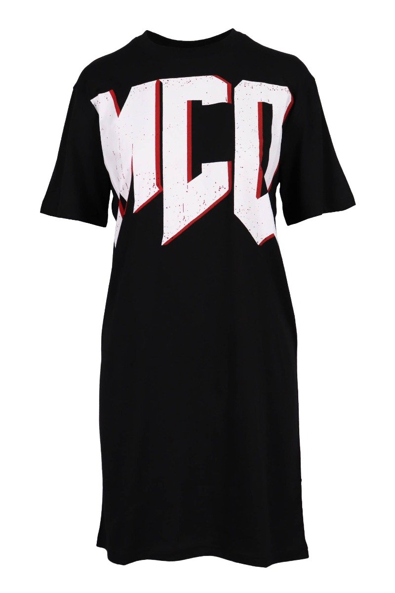 Mcq Tour Logo T-Shirt Dress Women Fashion Cotton Short-Sleeve Onepiece Casual Trendy