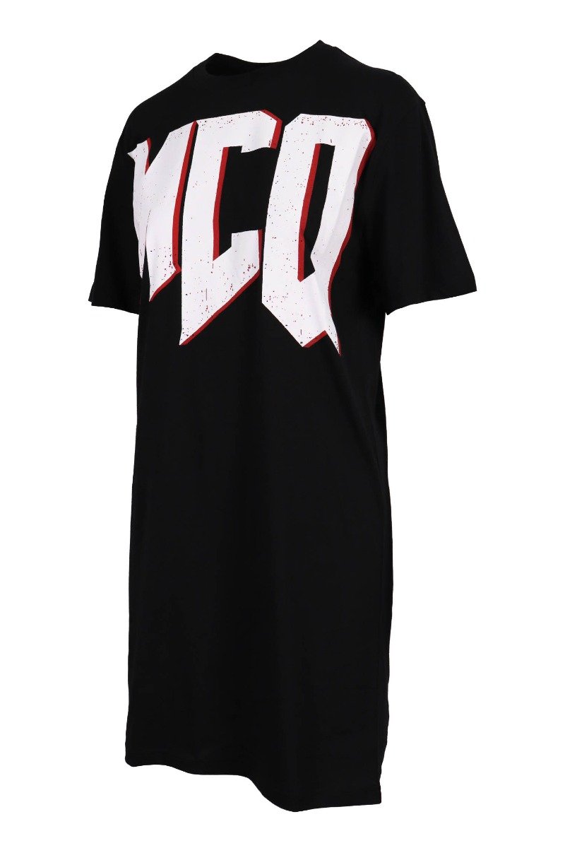 Mcq Tour Logo T-Shirt Dress Women Fashion Cotton Short-Sleeve Onepiece Casual Trendy