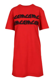 Metal Mcq Logo T-Shirt Dress Women Fashion Cotton Short-Sleeve Onepiece Casual Bright