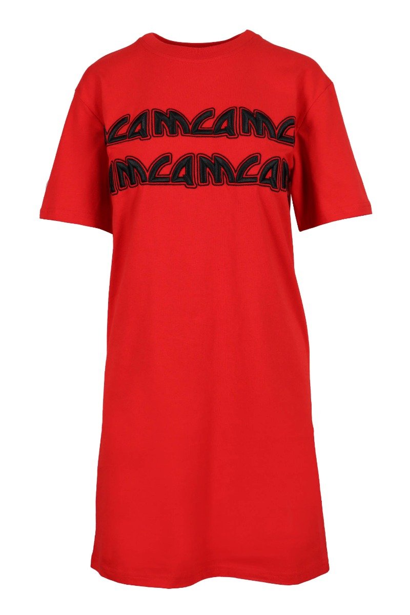 Metal Mcq Logo T-Shirt Dress Women Fashion Cotton Short-Sleeve Onepiece Casual Bright