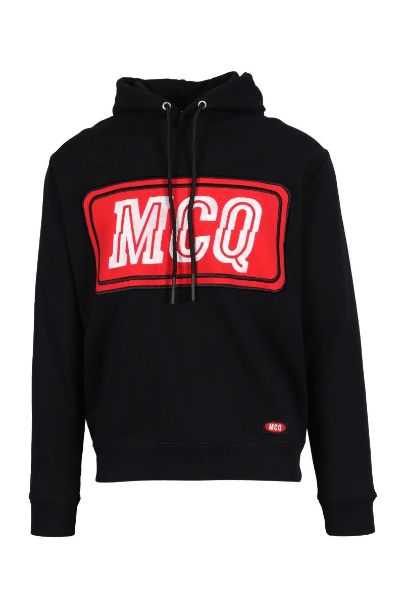 Mcq Varsity Badge Hoodie Men Fashion Cotton Long-Sleeve Hood Outwear Streetwear Hipster