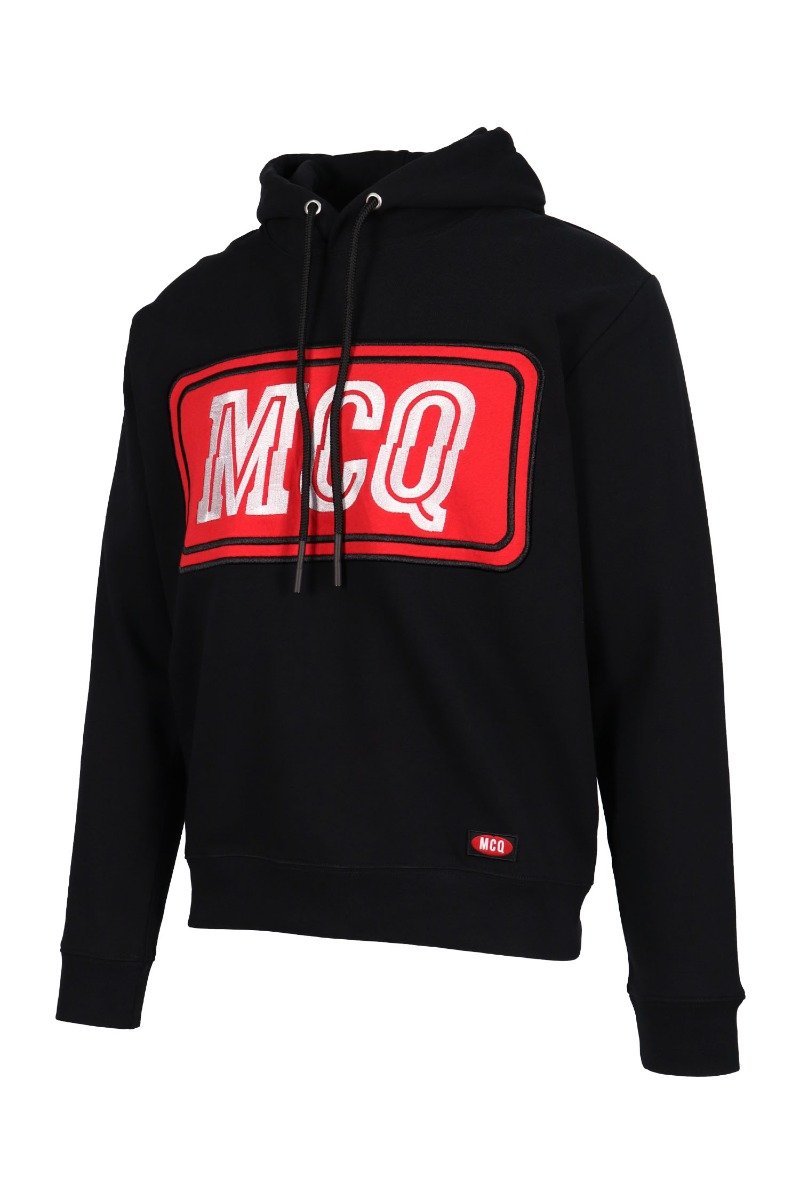 Mcq Varsity Badge Hoodie Men Fashion Cotton Long-Sleeve Hood Outwear Streetwear Hipster