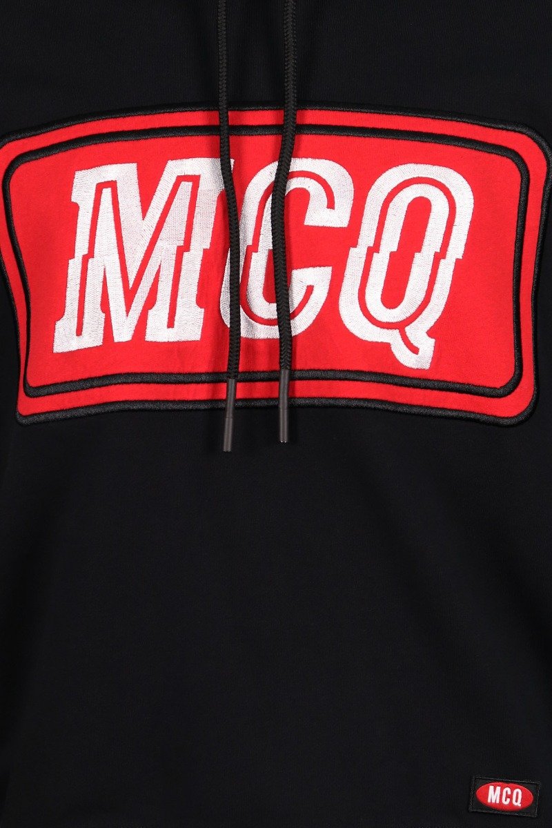 Mcq Varsity Badge Hoodie Men Fashion Cotton Long-Sleeve Hood Outwear Streetwear Hipster