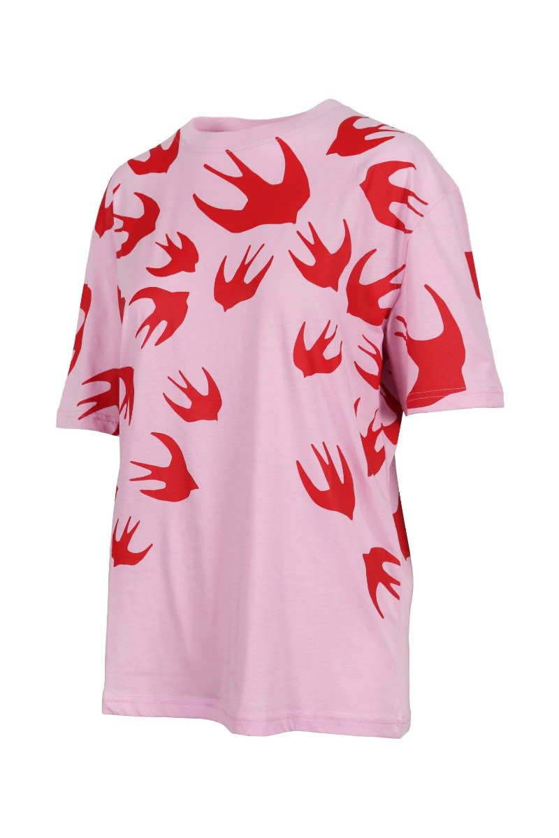 Swallow T-Shirt Women Fashion MCQ Cotton Short Sleeve Casual Oversized