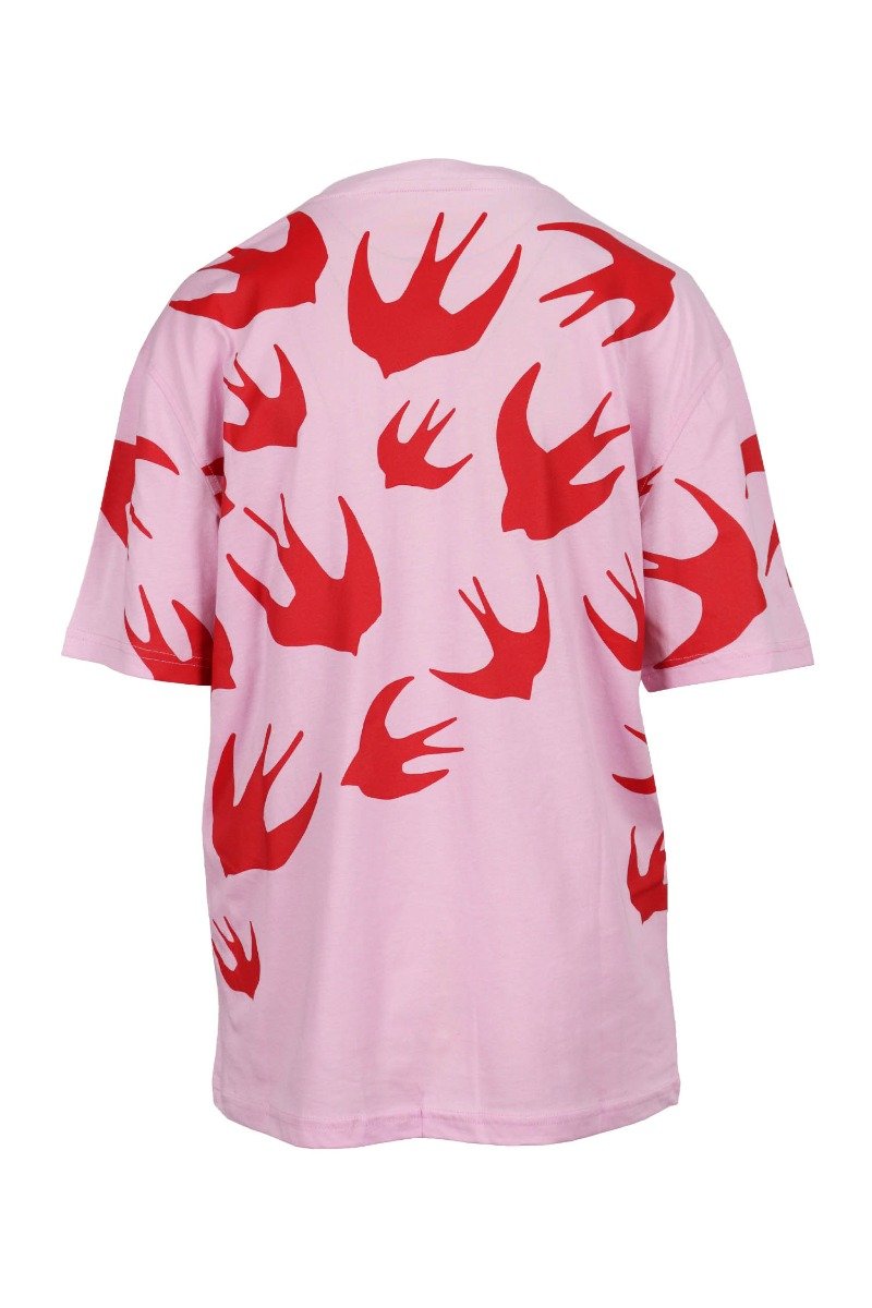 Swallow T-Shirt Women Fashion MCQ Cotton Short Sleeve Casual Oversized