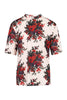 Floral Print T-Shirt Cotton Short Sleeves Floral Prints Menswear Casual 
