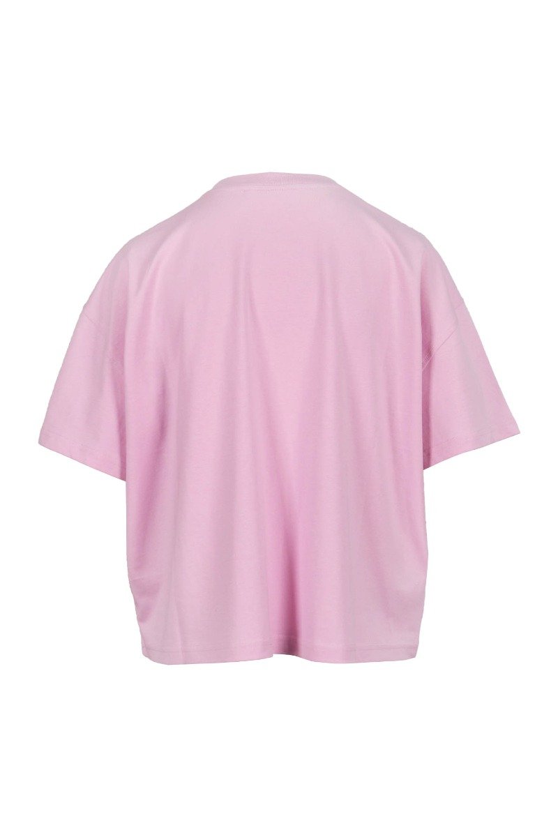 Monster Badges T-Shirt Women Fashion MCQ Cotton Short-Sleeve Cute Young Casual Pink