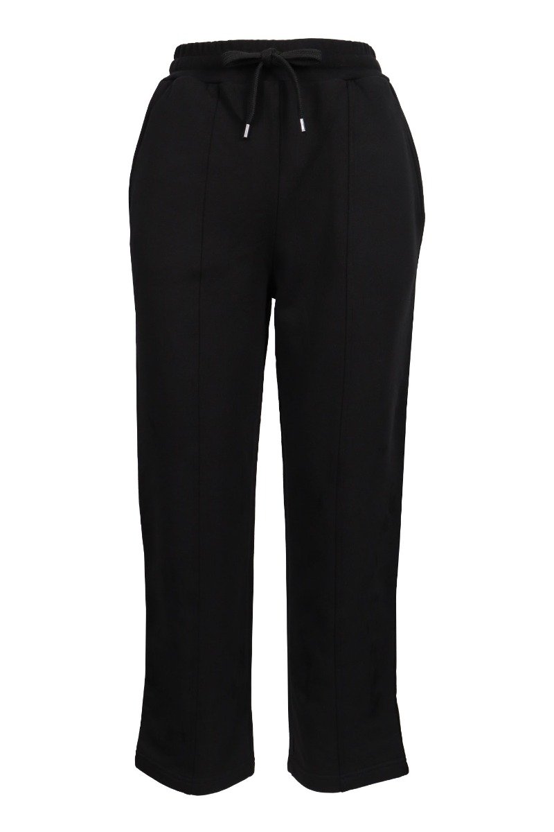 Metal Mcq Logo Sweatpant Women Fashion Cotton Long Casual Sport Elastic