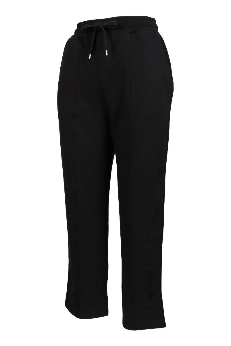 Metal Mcq Logo Sweatpant Women Fashion Cotton Long Casual Sport Elastic