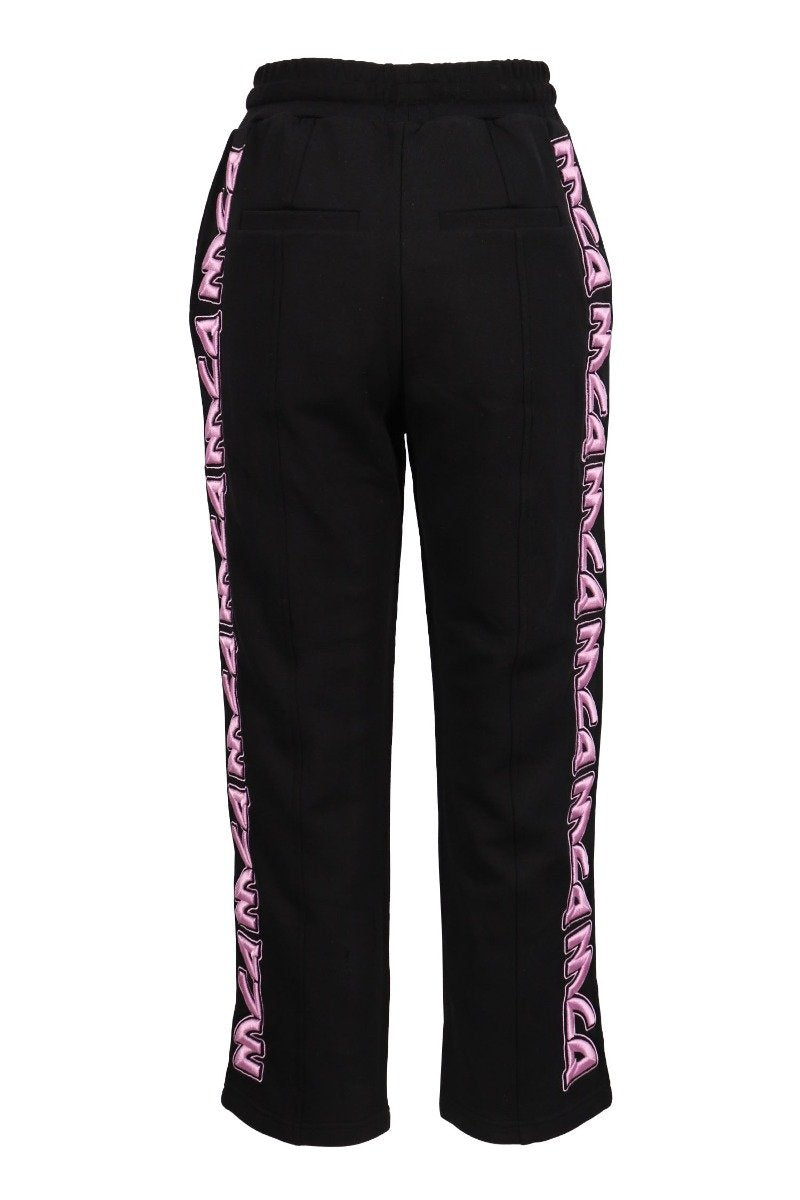 Metal Mcq Logo Sweatpant Women Fashion Cotton Long Casual Sport Elastic