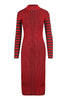 Striped Knit Dress Women Fashion MCQ Viscose Blend Long Sleeve Turtleneck Onepiece