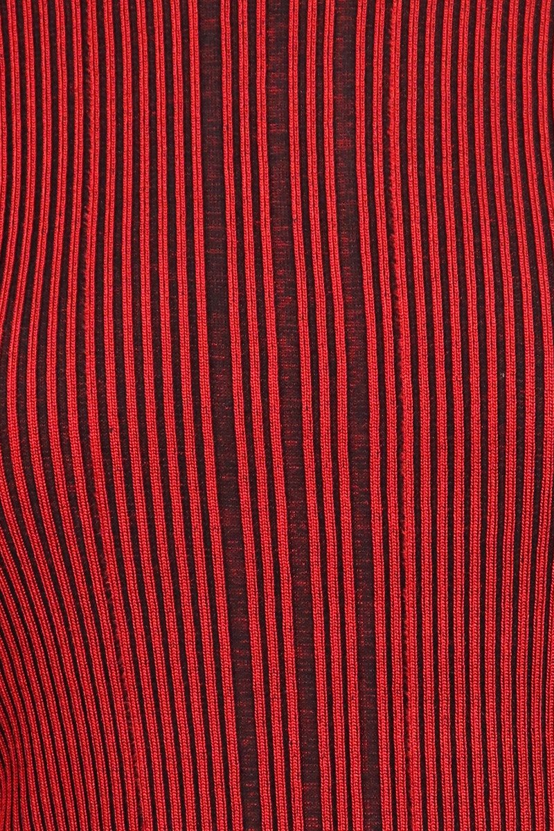 Striped Knit Sweater Women Fashion MCQ Viscose Blend Stripes Long Sleeve Top