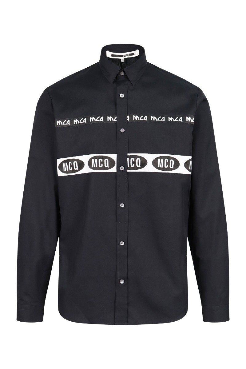 Metal Mcq Shirt Men Fashion Cotton Long-Sleeve Casual Trendy