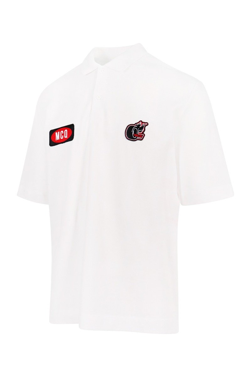 Mcq Varsity Polo Men Fashion Cotton Short-Sleeve Shirt Casual Classic Regular-Fit