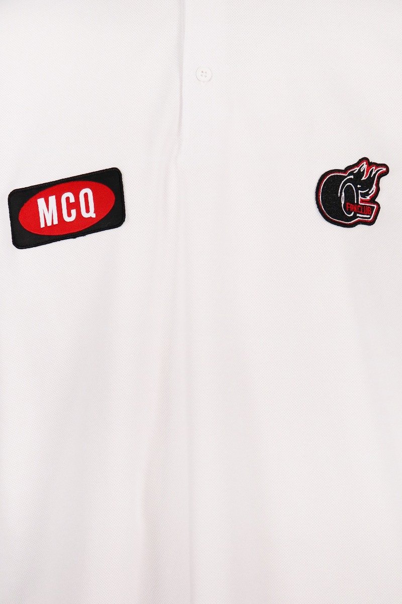 Mcq Varsity Polo Men Fashion Cotton Short-Sleeve Shirt Casual Classic Regular-Fit